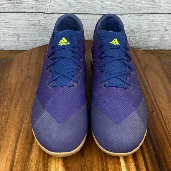 Adidas Nemeziz Messi 19.3 Indigo Signal Green Indoor Soccer Shoe EF1812 Men’s 13 - Picture 8 of 12